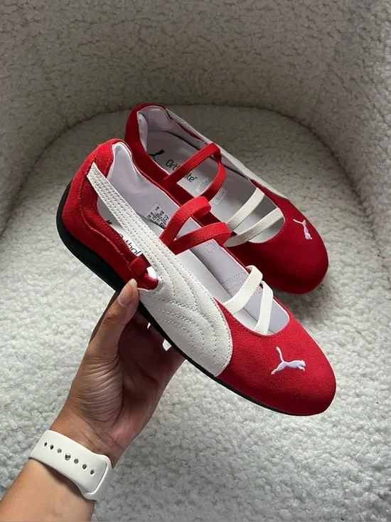 PUMA Speedcat Lovelace Ballet Shoes in Red 7 - Picture 1 of 11